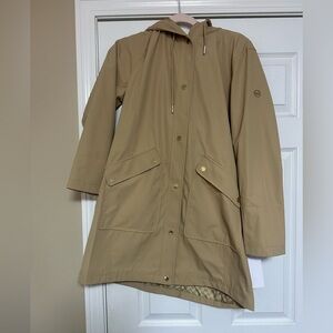 Michael Kors Beige Hooded Trench Coat